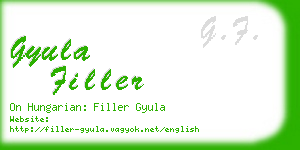 gyula filler business card